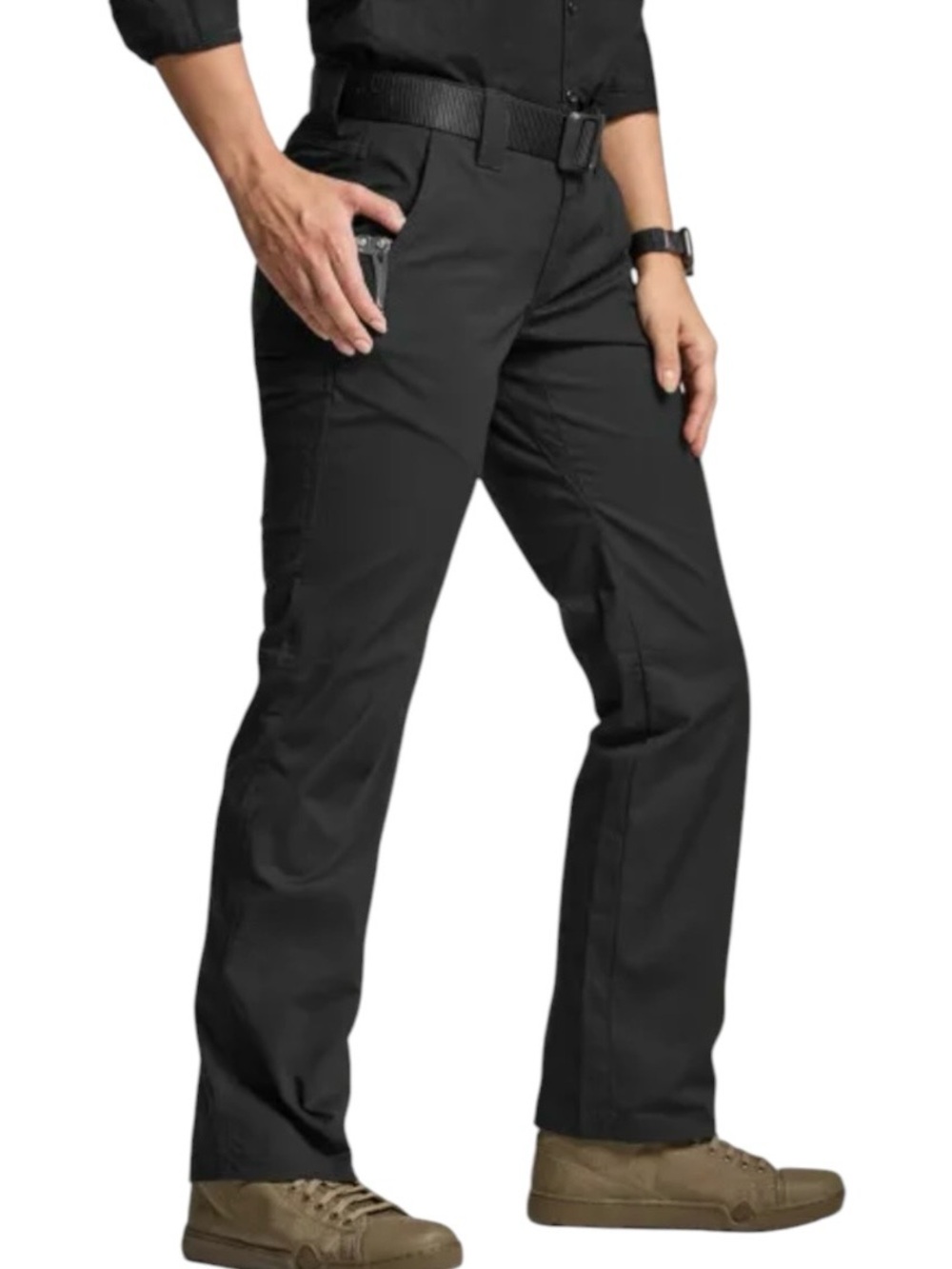 NEW CQR Women’s Flex Stretch Tactical Work Pants Black Ripstop Sz 12 R Police